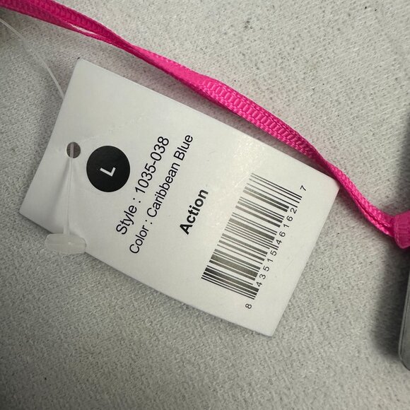 Koi Lite Womens Stretch Scrub Top Caribbean Blue Short Sleeve Size Large - Picture 5 of 6